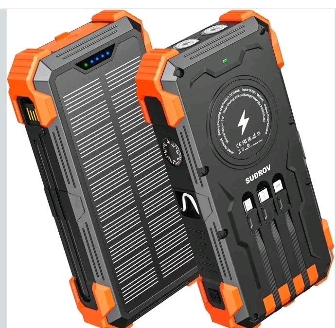 42800mAh Wireless Portable Charger Open Box Black Solar Charger Power Bank