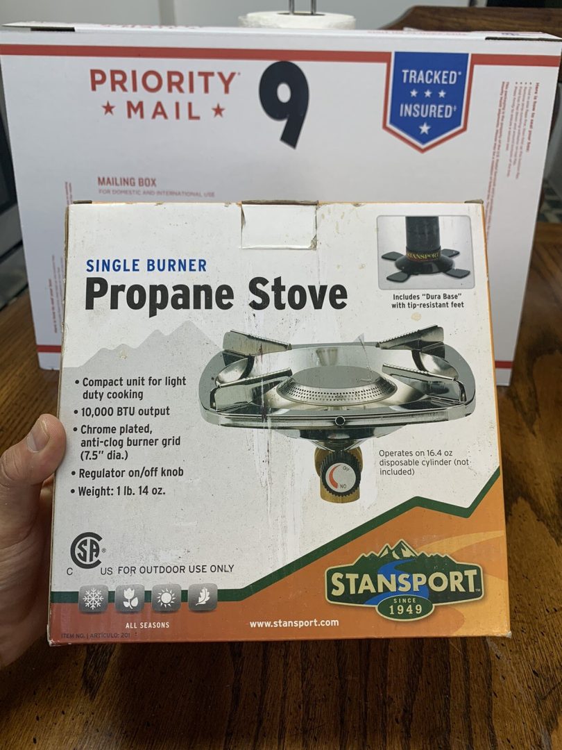STANSPORT 10000 BTU SINGLE BURNER 201-T PROPANE STOVE CAMPING
