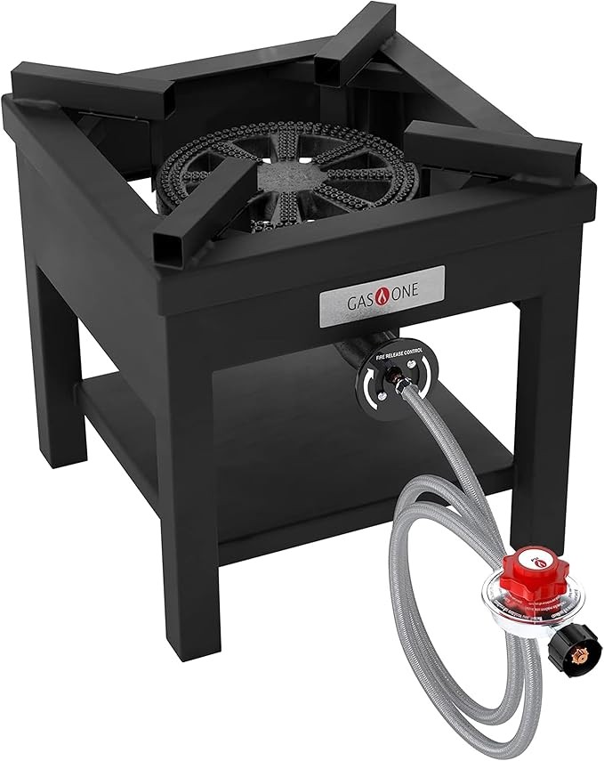 Outdoor Propane Stove Cooker with Steel Braided Hose