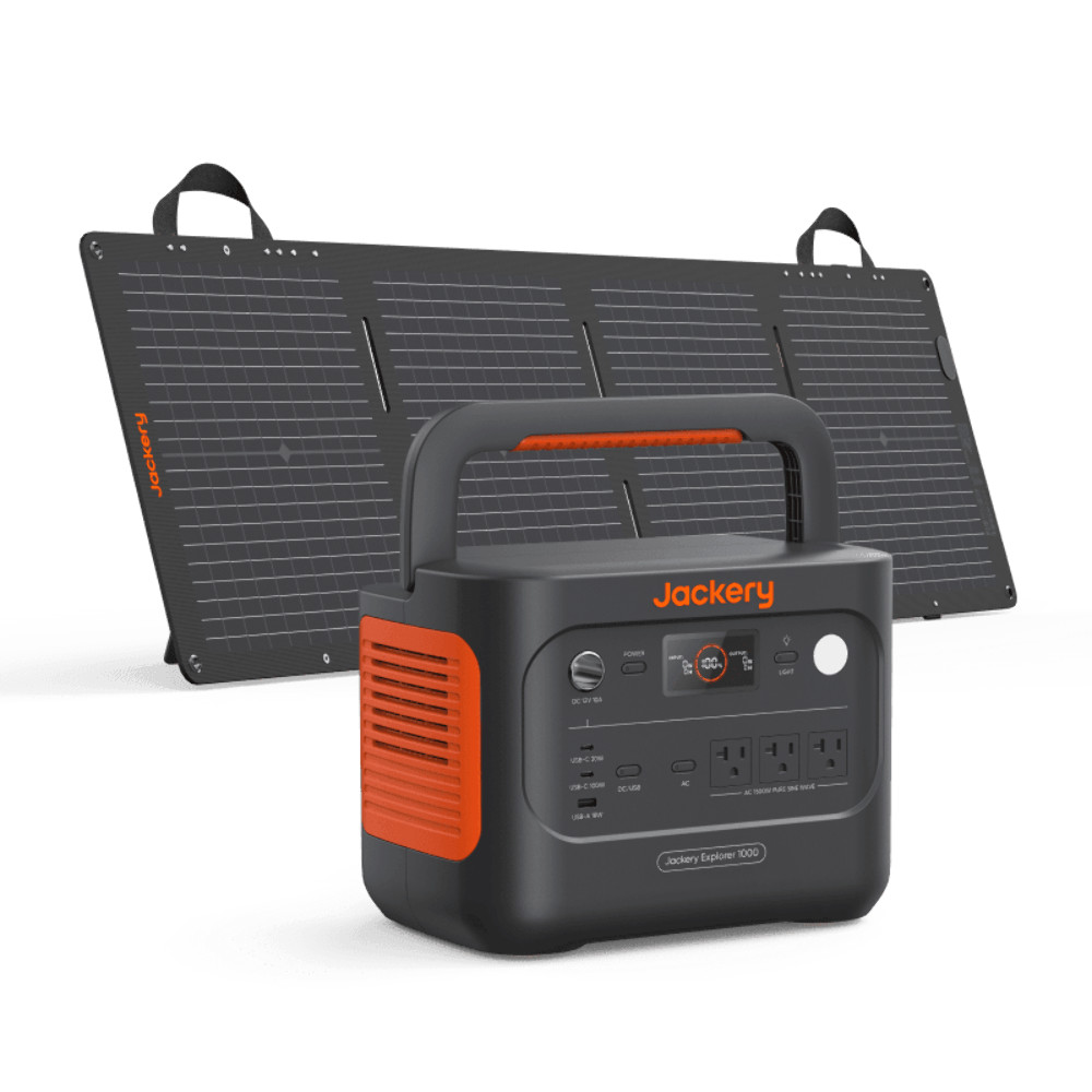 Jackery Explorer 1000 v2 Power Station 1070Wh + SolarSaga 100 Solar Panel