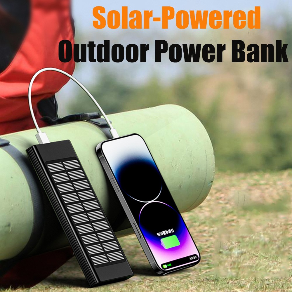 10000000mAh Solar Power Bank Portable Charger Battery Pack for Outdoor Camping