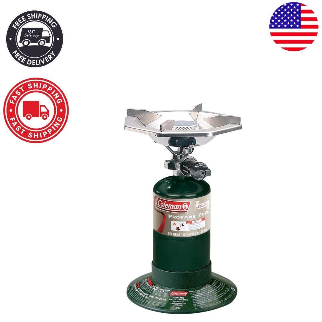 Lightweight 10,000 BTU Propane Stove with Pressure Regulator for Camping Trips