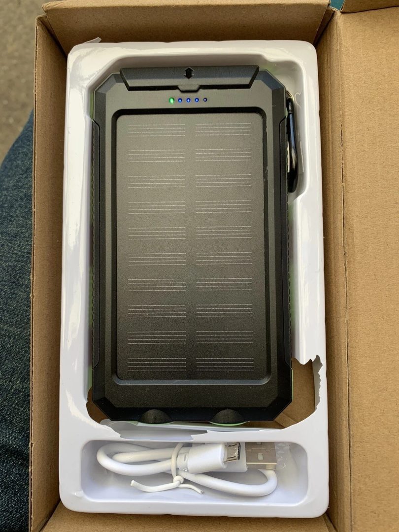 8000mAh Portable Solar Power Bank Fast Charging Battery Pack Charger Dual USB