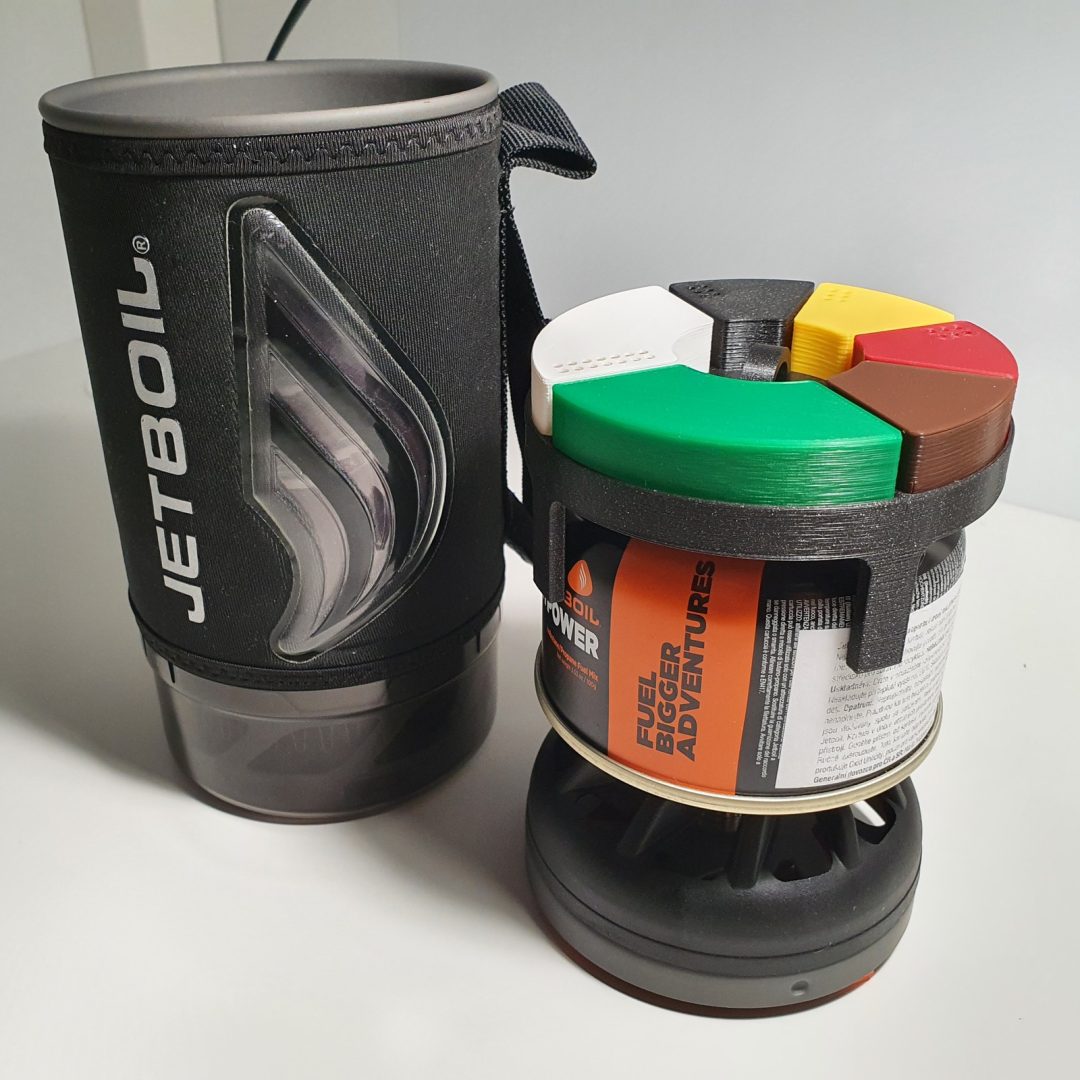3D Printed Spice jar gadget for Jetboil Flash – PLA