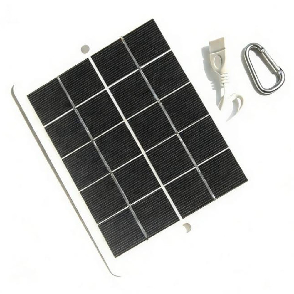 Portable Solar Panel 3W 5V USB Solar Bank Charger for Outdoor Activities