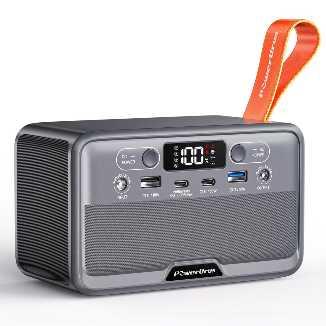 Portable Power Station,PowerUrus28,000mAh Solar Power Bank,LiFePO4Battery Backup