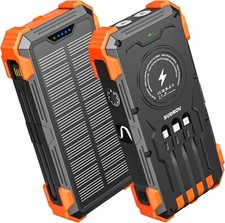 Open Box 42800mAh Solar Wireless Power Bank