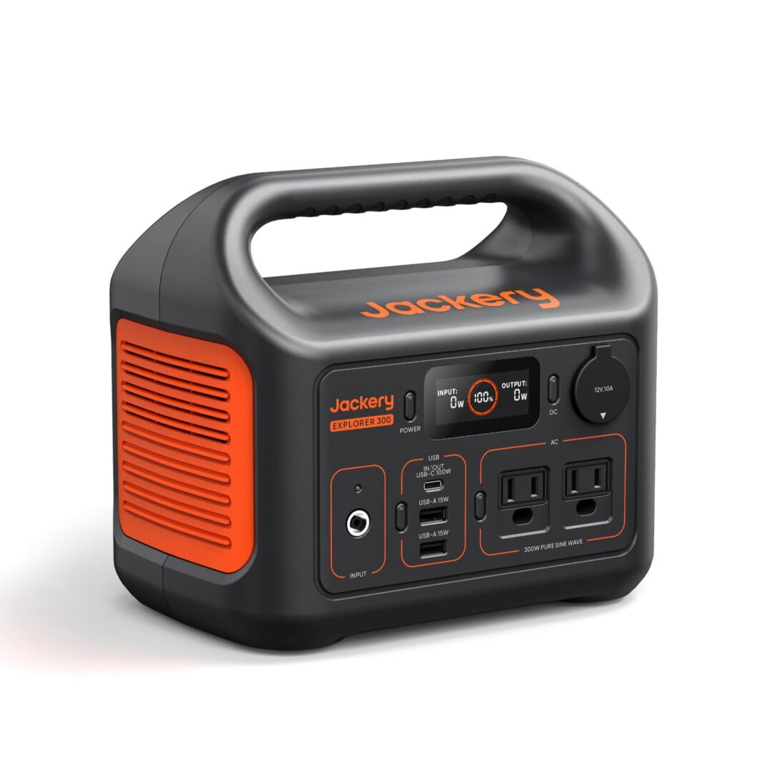 Jackery Portable Power Station Explorer 300, 9.1″L x 5.2″W x 7.8″H, E300